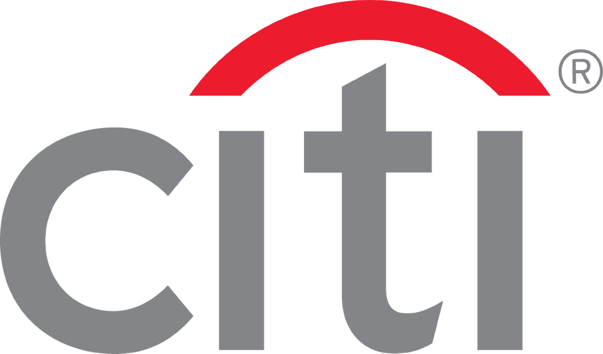The Citi mark adopted in 2007: the lower-case citi wordmark with Paula Scher's red arc over the letter t, and no umbrella.